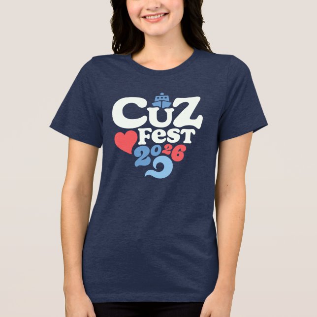 Cuzfest 2026 Tri-Blend shirt (Front)