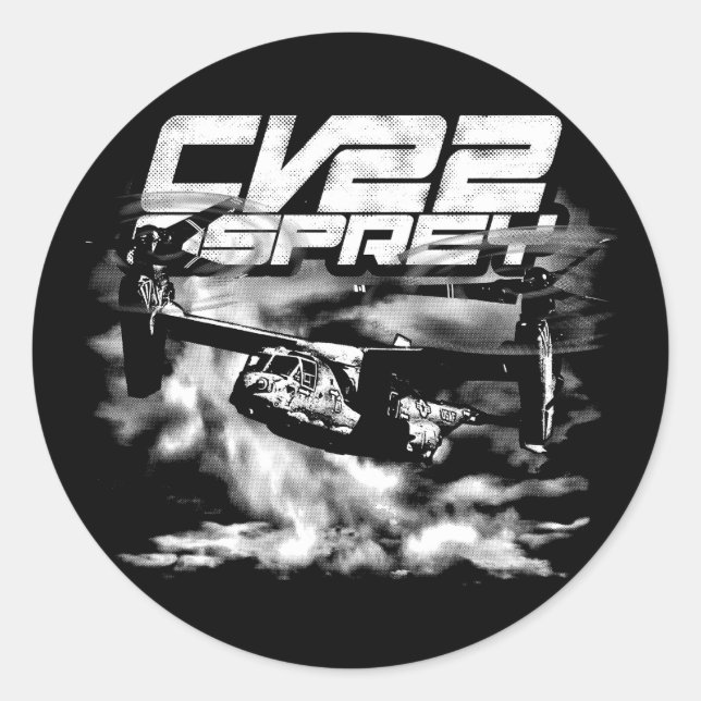 CV-22 OSPREY Classic Round Sticker Sticker (Front)