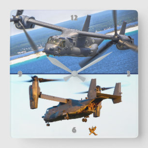 CV-22 OSPREY SQUARE WALL CLOCK
