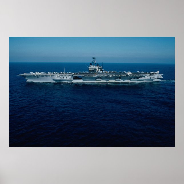 CV-61 Ranger 1986, aircraft carrier Poster (Front)