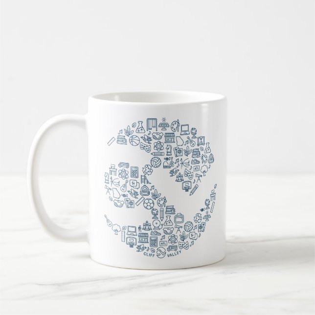CV Icons - Navy on White Mug (Left)