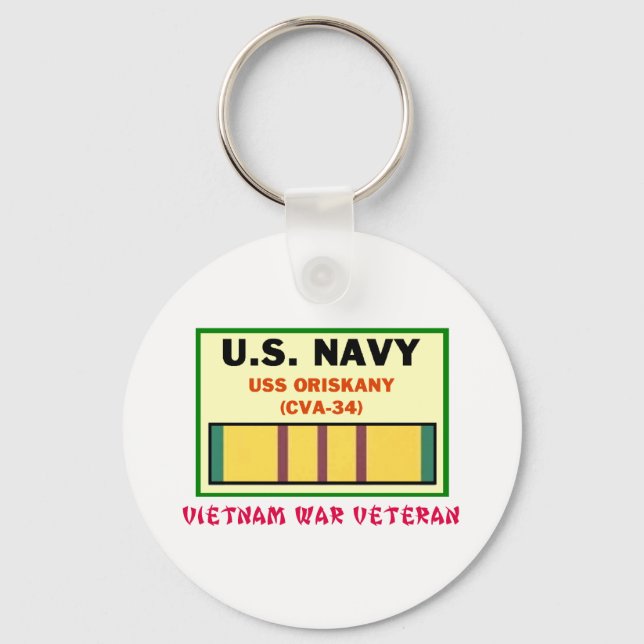 CVA-34 ORISKANY Vietnam War Vet Key Ring (Front)