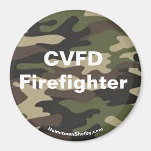 CVFD Firefighter camo magnet
