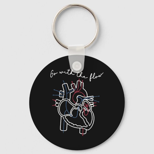 Cvicu Cardiac Nurse Anatomy Cardiology Human Heart Key Ring (Front)