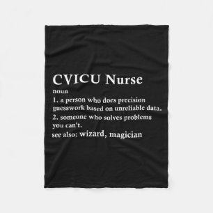CVICU Nurse Definition Funny Cardiovascular Fleece Blanket