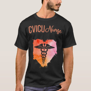 CVICU Nurse Gifts Nurses Nursing Graduation Caduce T-Shirt
