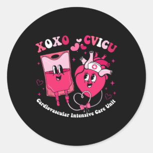 Cvicu Valentine Day Cardiovascular Intensive Care Classic Round Sticker