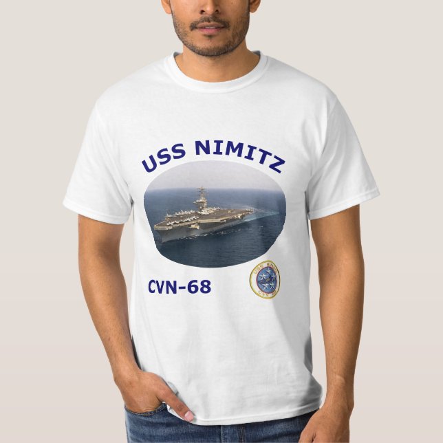 CVN 68 USS Nimitz Photo T Shirt (Front)