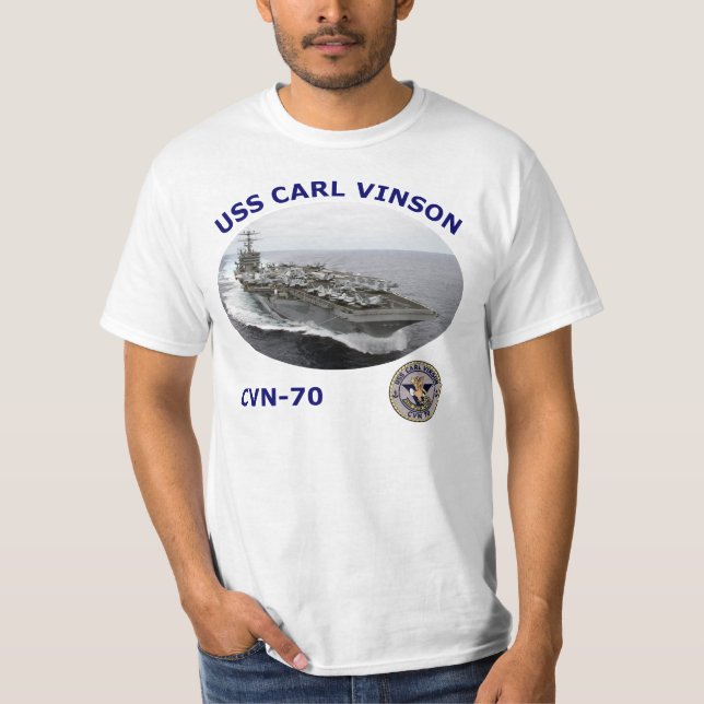 CVN 70 USS CARL VINSON PHOTO T SHIRT (Front)