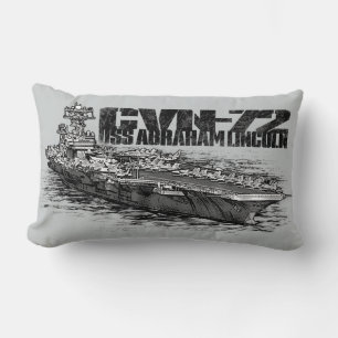CVN-72 Abraham Lincoln Polyester Lumbar Pillow 13