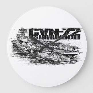 CVN-72 Abraham Lincoln Round (Large) Wall Clock