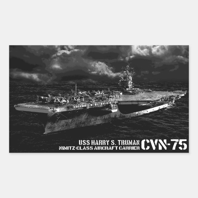 CVN-75 Harry S. Truman Rectangle Stickers (Front)