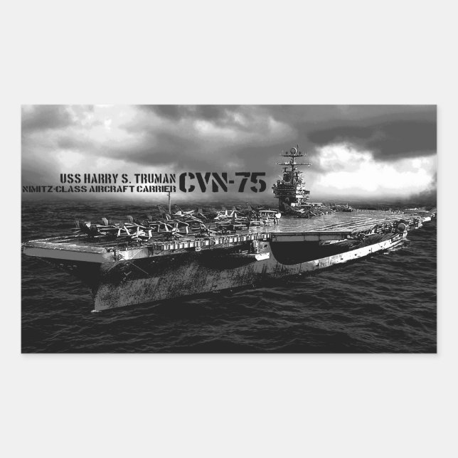CVN-75 Harry S. Truman Rectangle Stickers (Front)