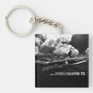 CVN-75 Harry S. Truman Square (double-sided) Keyc Key Ring