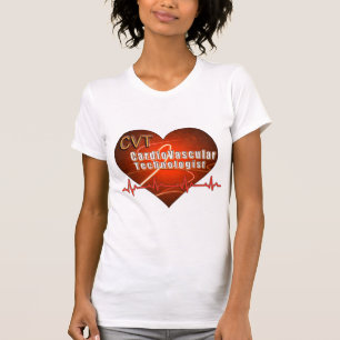 CVT HEART LOGO Cardiovascular Technologist T-Shirt