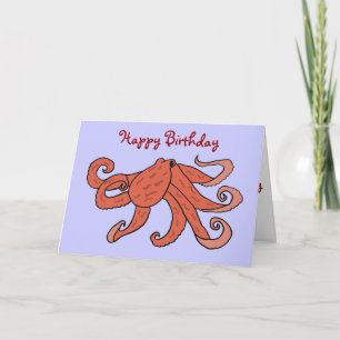CW- Happy Birthday octopus card