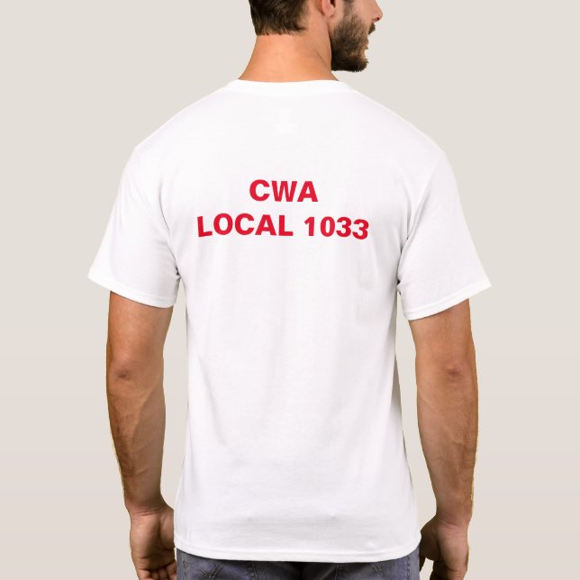 CWA Local 1033, New Jersey Union T-Shirt (Back)