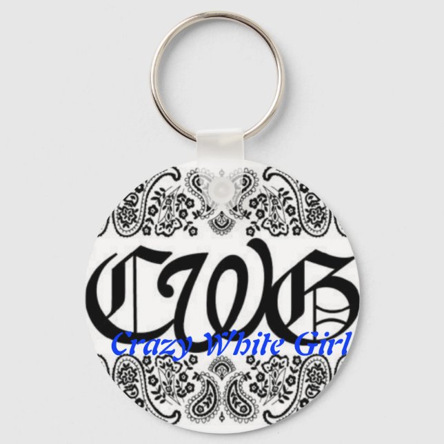 cwg, Crazy White Girl Key Ring (Front)