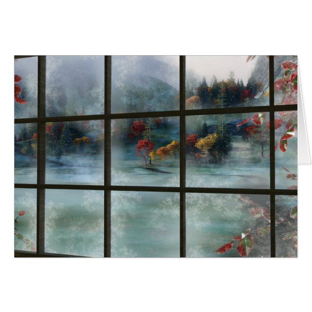 Cwm Autumn Frost Card (Front Horizontal)