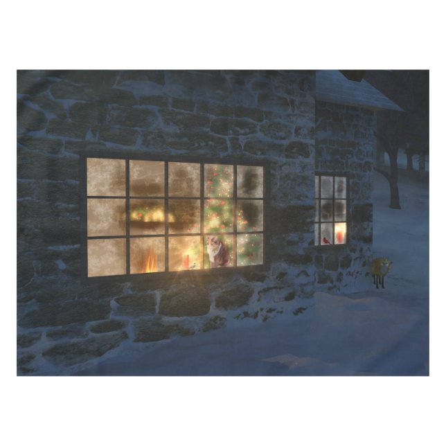 Cwm Christmas Tablecloth (Front (Horizontal))