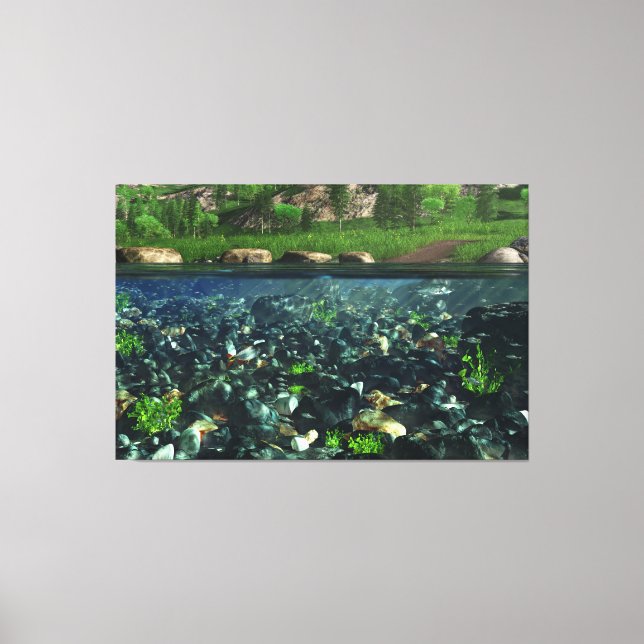 Cwm River Canvas Print (Front)