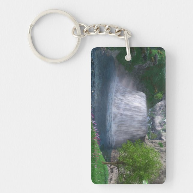 Cwm Waterfall Acrylic Keychain (Front)