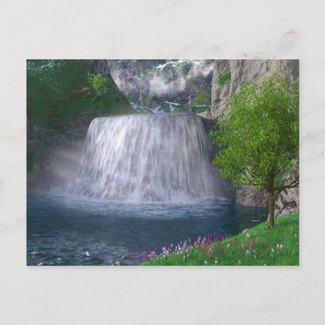 Cwm Waterfall Postcard (Front)