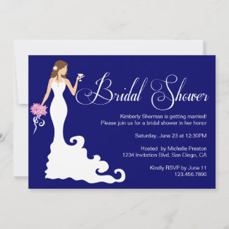 [CWR Danielle C.] Chic Navy Modern Bride Invitation