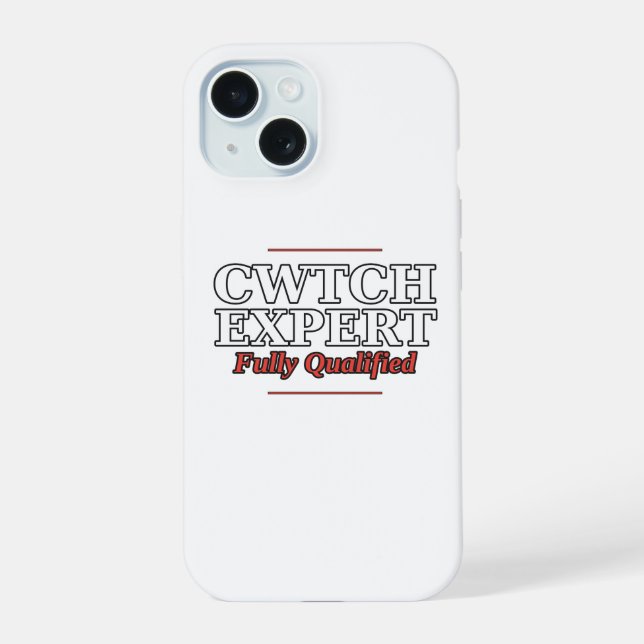 Cwtch Expert Funny Welsh Phone Case (Back)