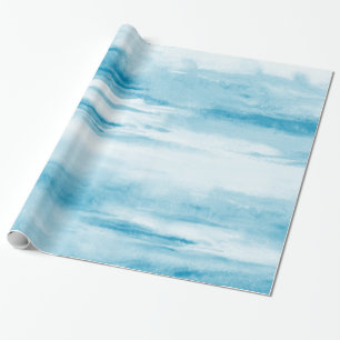 Cyan Abstract Wrapping Paper