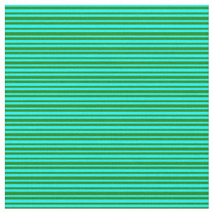 Cyan and Green Striped Pattern Fabric