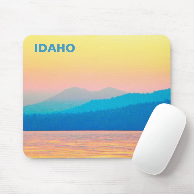 Cyan And Salmon Mouse Pad (With Mouse)
