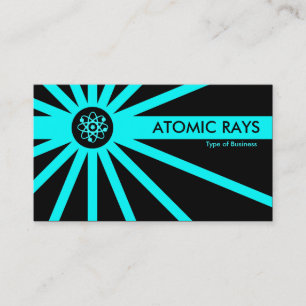 Cyan Atomic Rays Business Card