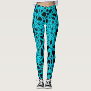Cyan Black Gothic Kryptonite Leggings