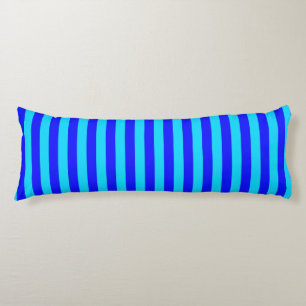 Cyan Blue Stripes Design Body Cushion