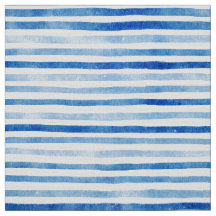 Cyan-Blue watercolorstrips pattern poplin