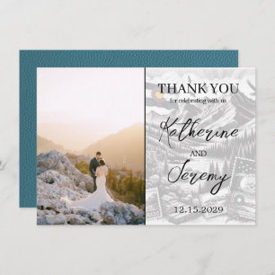 Cyan Colorado Passport Thank You Card