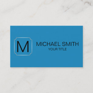 Cyan cornflower blue colour background business card