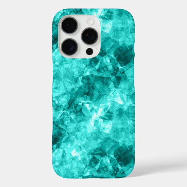 Cyan Crumpled Texture Case-Mate iPhone Case (Back)