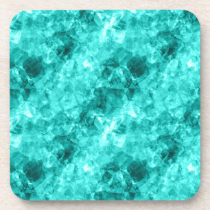 Cyan Crumpled Texture Coaster