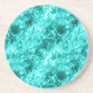 Cyan Crumpled Texture Coaster