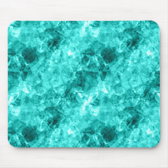 Cyan Crumpled Texture Mouse Pad (Front)