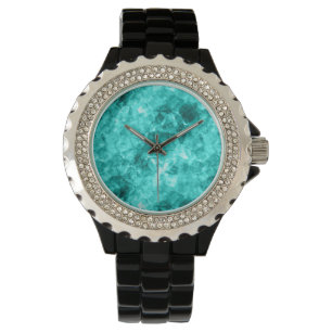 Cyan Crumpled Texture Watch
