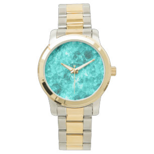 Cyan Crumpled Texture Watch