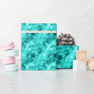 Cyan Crumpled Texture Wrapping Paper