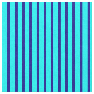 Cyan & Dark Blue Pattern Fabric