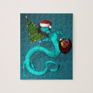 Cyan Dragon 8x10 Jigsaw Puzzle