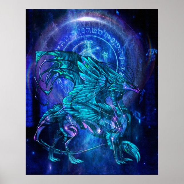 cyan dragon poster (Front)