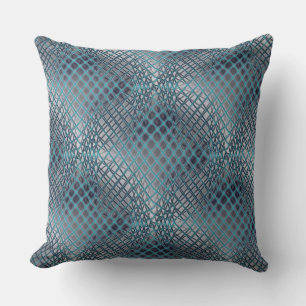 Cyan drawn that looks like a tangle of fishing net cushion