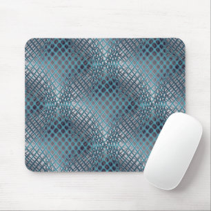 Cyan drawn that looks like a tangle of fishing net mouse pad